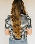 Black & Cream Angela Top