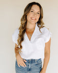 Optic White Gavin Top