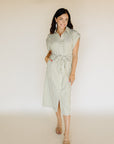 Green Balinda Striped Dress