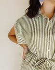 Green Balinda Striped Dress