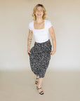 Black Floral Loretta Skirt