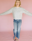 Grey & White Stasia Sweater