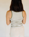 Fern Striped Scoop Tank - ZT253288