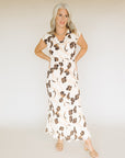 Cream Floral Echoes Of Romance Dress