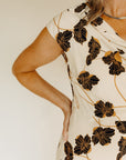 Cream Floral Echoes Of Romance Dress