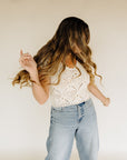 Natural Kendra Crochet Top