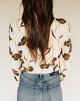 Cream Floral Echoes Of Romance Top