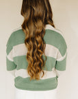 Beige Green Declan Sweater Top