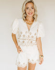 Ivory Eyelet Eva Top