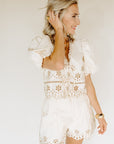 Ivory Eyelet Eva Shorts