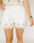 Ivory Eyelet Eva Shorts