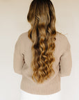 Warm Taupe V Neck Cardigan