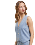 Denim Button Up  Tressa Vest