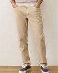 Khaki 5 Pocket Stretch Terry Pant - Slim Straight