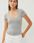 Heather Grey Square Dance Tee