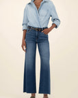 Inexhaustible Meg Wide Leg Raw Hem Denim