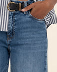 Toughness Meg Wide Leg Raw Hem Denim
