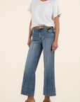 Faith Meg High Rise Front Pin Tuck Denim