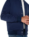 Midnight Blue Snap Closure Jacket
