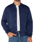 Midnight Blue Snap Closure Jacket