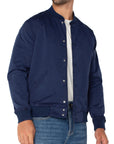 Midnight Blue Snap Closure Jacket