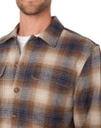 Chestnut/Ivory Men's Flap Pocket Over Shirt