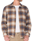 Chestnut/Ivory Men's Flap Pocket Over Shirt