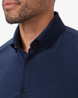 Navy Solid Leeward ls Dress Shirt