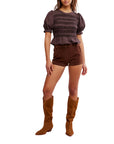 French Chocolate Maxey Knit Top