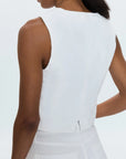 White Vero Cropped Vest