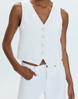 White Vero Cropped Vest