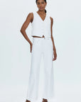 White Vero Cropped Vest