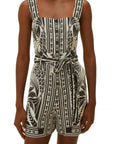 Monochrome Elegance  Scarf Off-White 25077 Romper