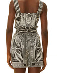 Monochrome Elegance  Scarf Off-White 25077 Romper