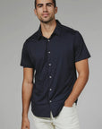 Navy Azores Short Sleeve Shirt