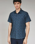 Navy Rubens Short Sleeve Shirt