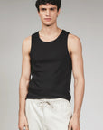 Black Modal Ribbed Tank