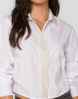 Optic White Pearl Blouse