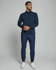 Navy Quarter Zip Modal Sweater