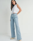 Light Denim Palazzo Jean