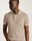 Light Beige Space Dye Hudson Sweater Polo