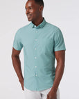 Pale Blue Clover Leeward SS Dress Shirt