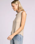 White Pepper Stripe Euclid Tank