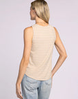 White Pepper Stripe Euclid Tank