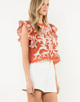 Burnt Orange Cheryl Blouse