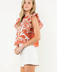 Burnt Orange Cheryl Blouse