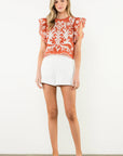 Burnt Orange Cheryl Blouse