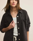 Black All Day Knit Denim Jacket Vintage