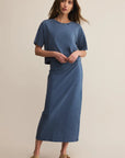Vintage Indigo Gail Jersey Midi Skirt