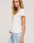 White Anywhere Scoop Tee